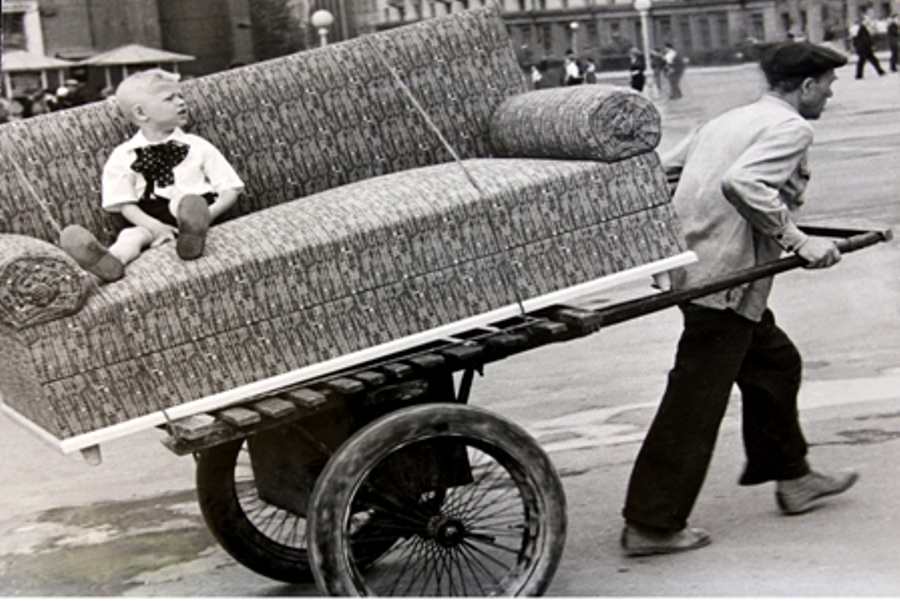 © Leonid Pikus   (Леонид Пикус ) - Leonid Pikus.   Moving to a new apartment.           Russia, 1958